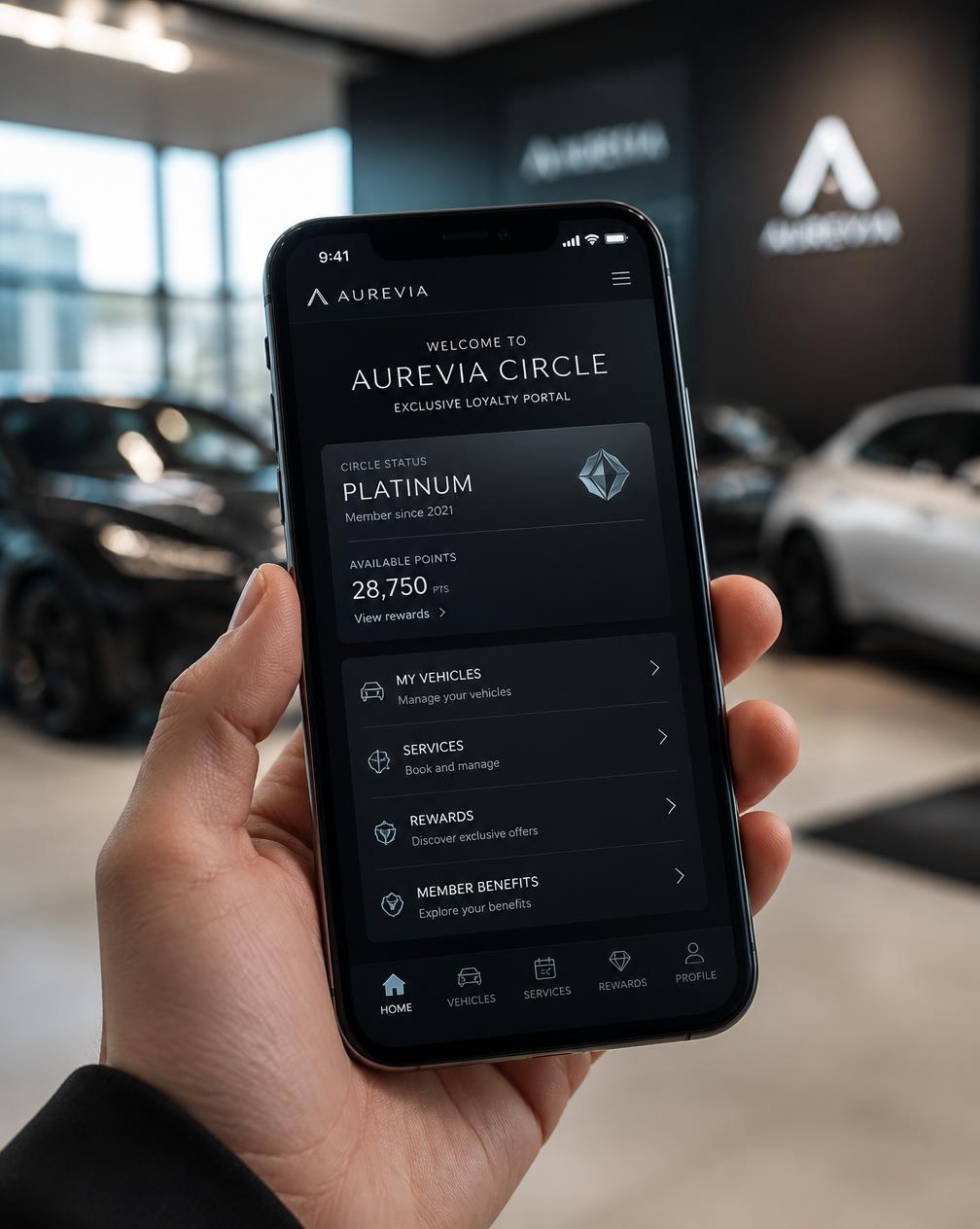 A phone showing a Kia owner portal opened from a can scan